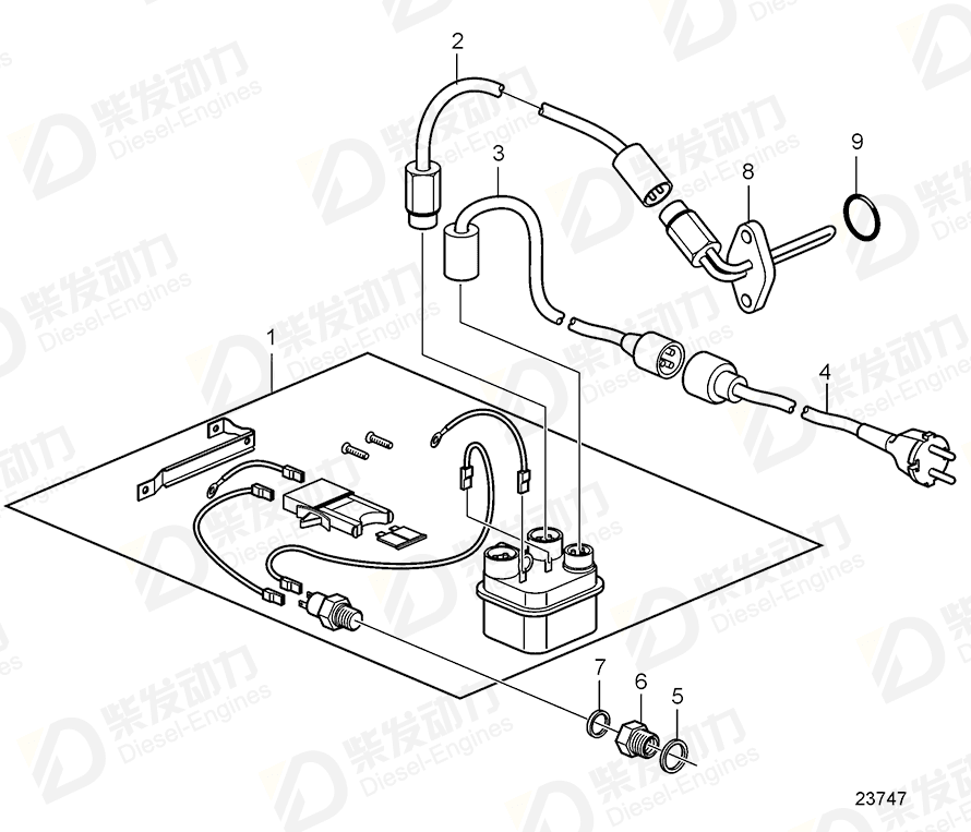 VOLVO Gasket, complete 21025445 Drawing
